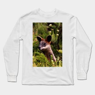 Curious Kangaroo Long Sleeve T-Shirt